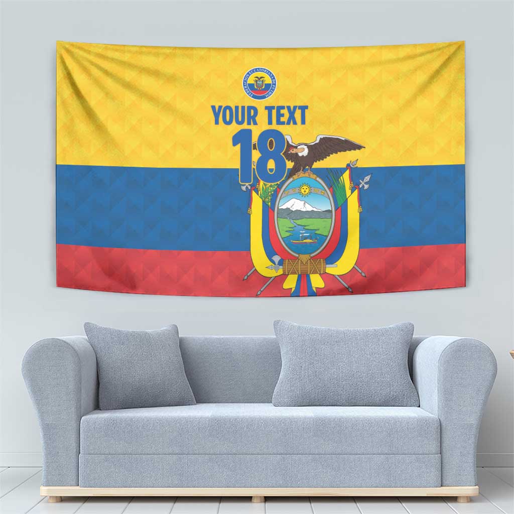 Ecuador Football Custom Tapestry La Tricolor Pride - Wonder Print Shop