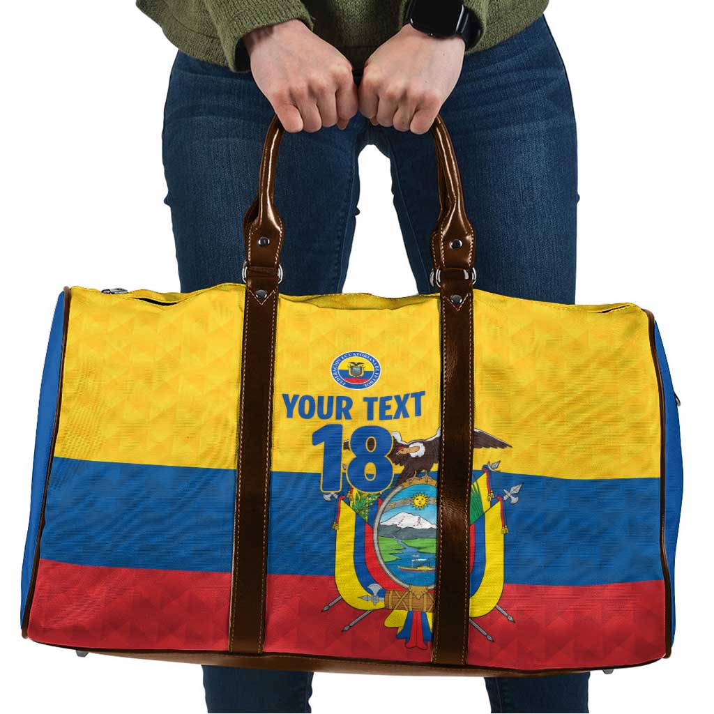 Ecuador Football Custom Travel Bag La Tricolor Pride - Wonder Print Shop