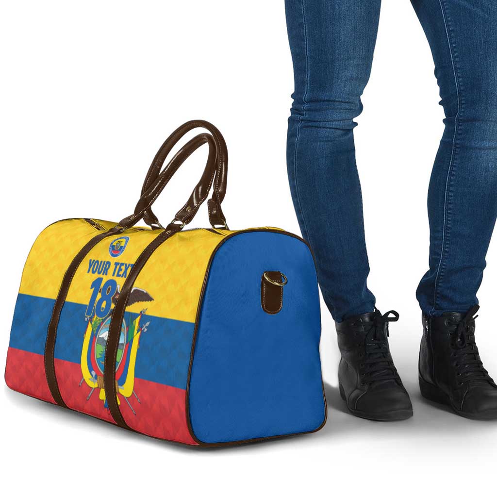 Ecuador Football Custom Travel Bag La Tricolor Pride - Wonder Print Shop