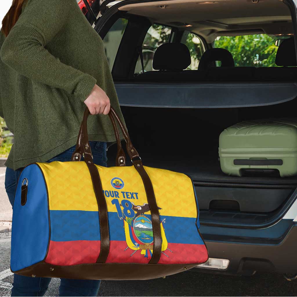 Ecuador Football Custom Travel Bag La Tricolor Pride - Wonder Print Shop