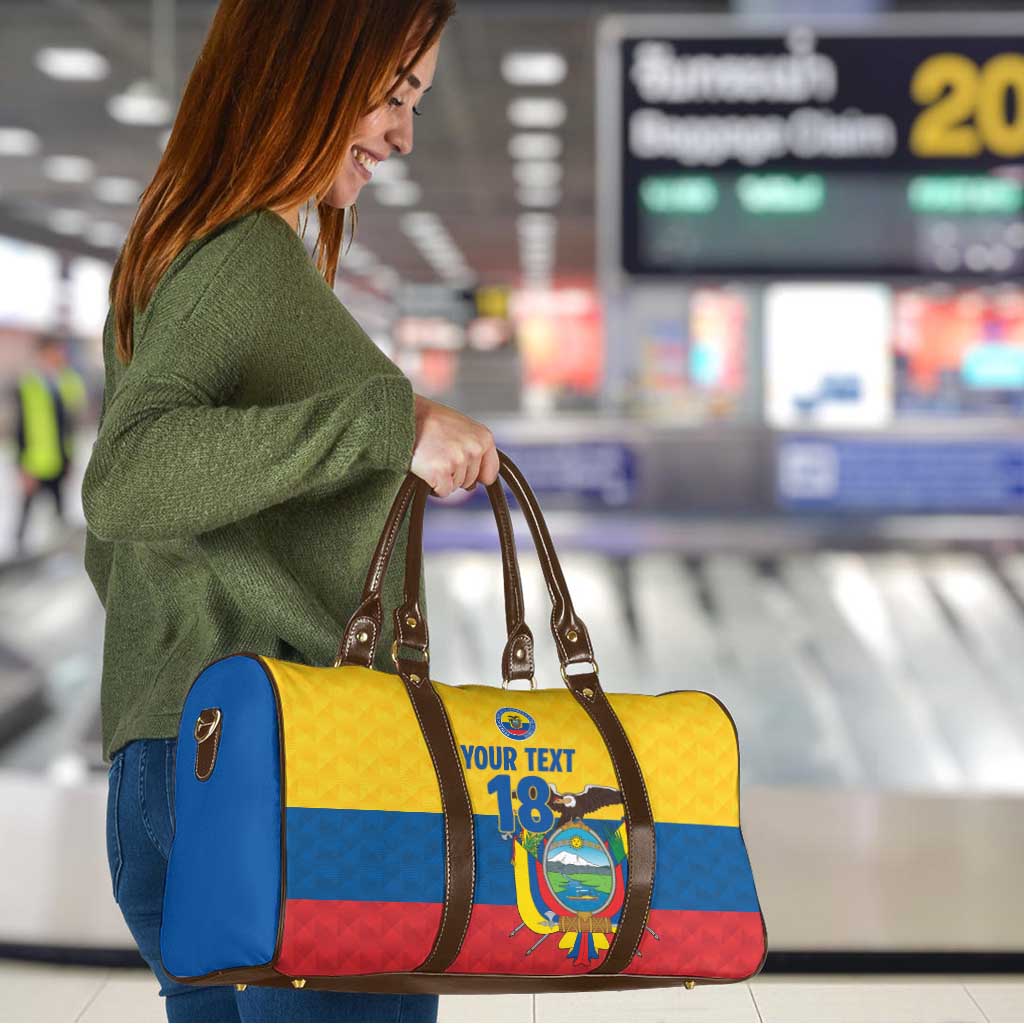 Ecuador Football Custom Travel Bag La Tricolor Pride - Wonder Print Shop