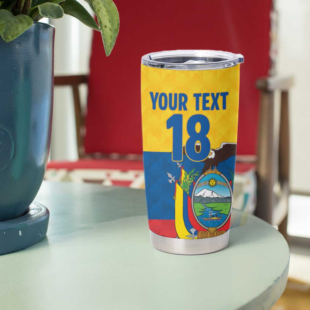 Ecuador Football Custom Tumbler Cup La Tricolor Pride - Wonder Print Shop