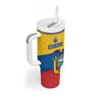 Ecuador Football Custom Tumbler With Handle La Tricolor Pride - Wonder Print Shop