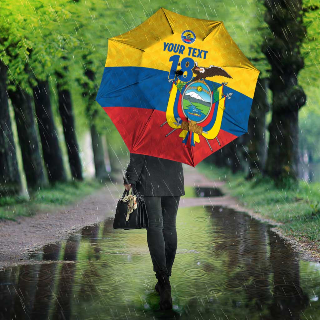 Ecuador Football Custom Umbrella La Tricolor Pride - Wonder Print Shop