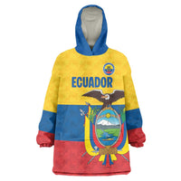 Ecuador Football Custom Wearable Blanket Hoodie La Tricolor Pride - Wonder Print Shop