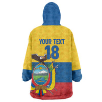 Ecuador Football Custom Wearable Blanket Hoodie La Tricolor Pride - Wonder Print Shop