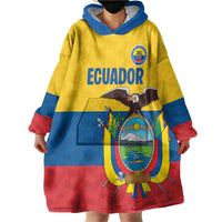 Ecuador Football Custom Wearable Blanket Hoodie La Tricolor Pride - Wonder Print Shop