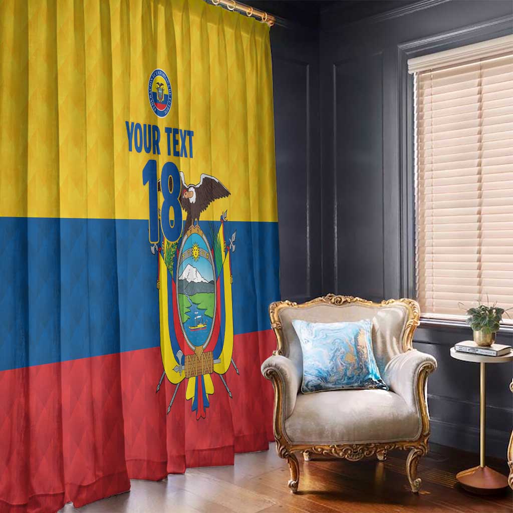 Ecuador Football Custom Window Curtain La Tricolor Pride - Wonder Print Shop