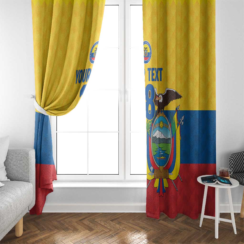 Ecuador Football Custom Window Curtain La Tricolor Pride - Wonder Print Shop
