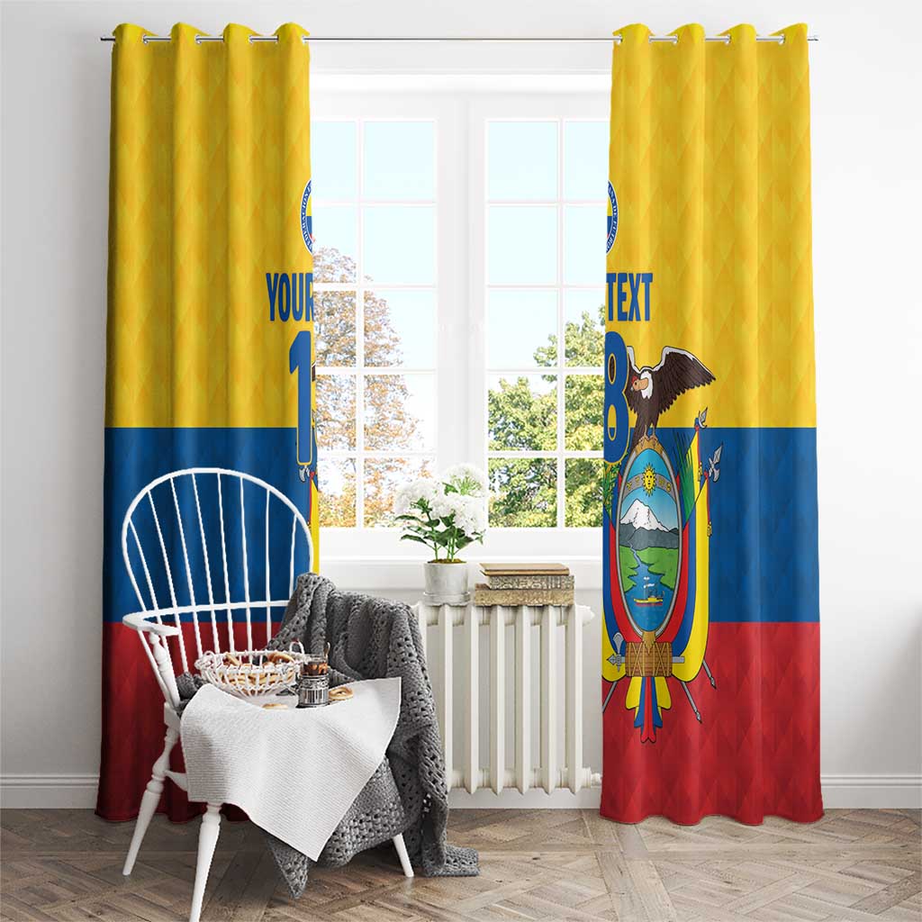 Ecuador Football Custom Window Curtain La Tricolor Pride - Wonder Print Shop