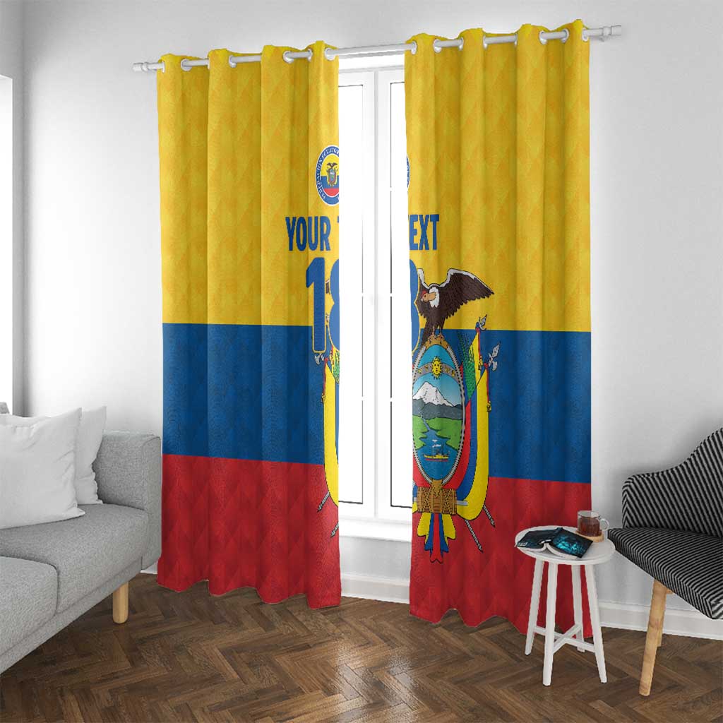 Ecuador Football Custom Window Curtain La Tricolor Pride - Wonder Print Shop