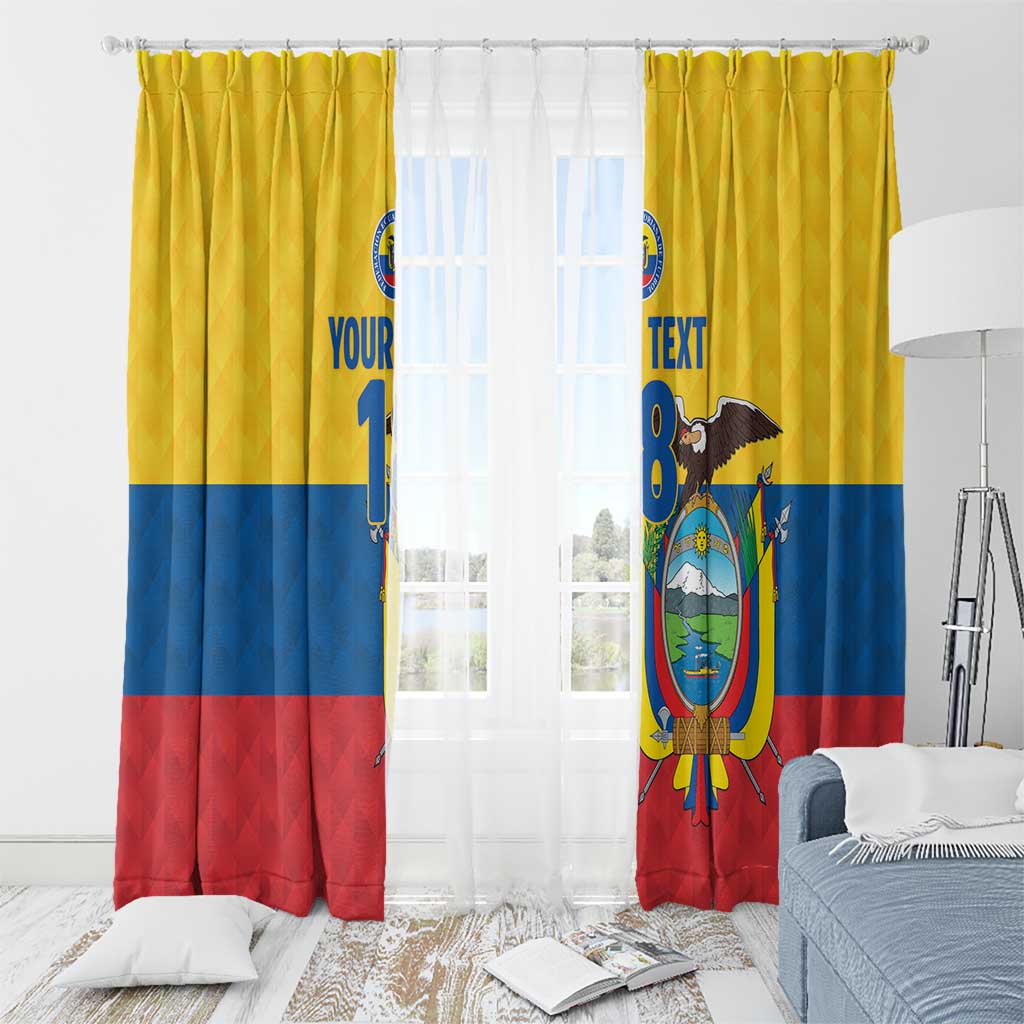 Ecuador Football Custom Window Curtain La Tricolor Pride - Wonder Print Shop