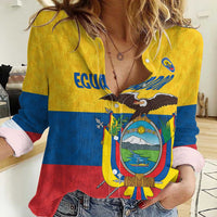 Ecuador Football Custom Women Casual Shirt La Tricolor Pride - Wonder Print Shop