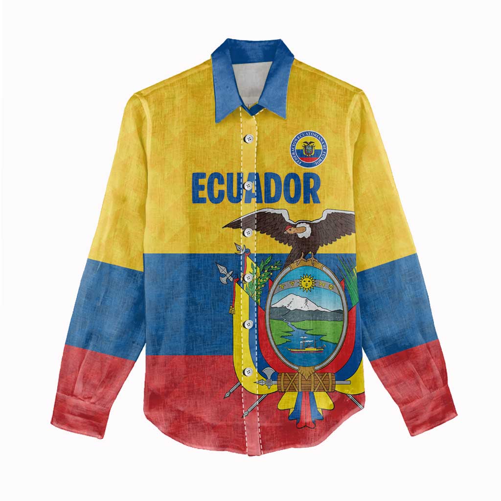 Ecuador Football Custom Women Casual Shirt La Tricolor Pride - Wonder Print Shop