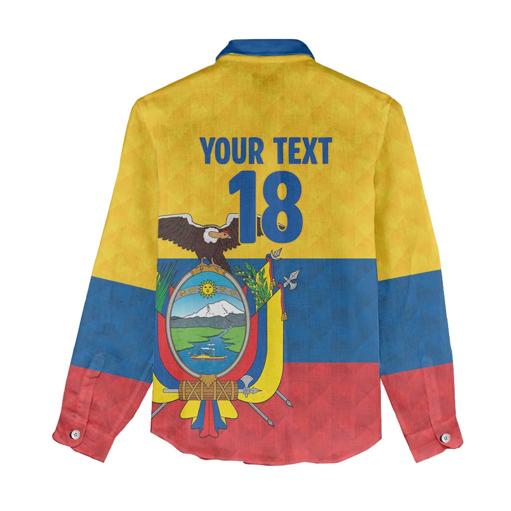 Ecuador Football Custom Women Casual Shirt La Tricolor Pride - Wonder Print Shop