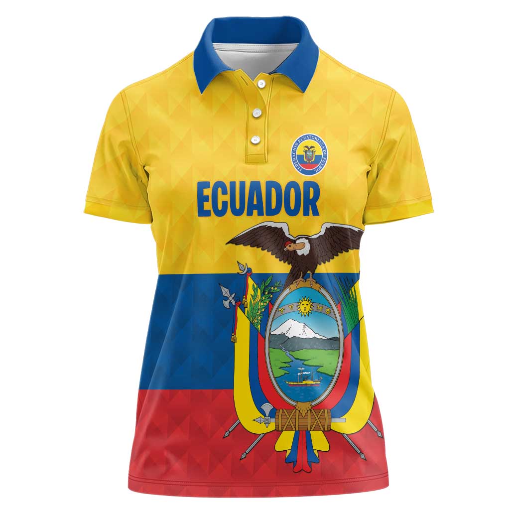 Ecuador Football Custom Women Polo Shirt La Tricolor Pride - Wonder Print Shop