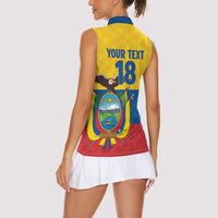 Ecuador Football Custom Women Sleeveless Polo Shirt La Tricolor Pride - Wonder Print Shop