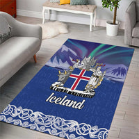 Iceland Area Rug Icelandic Landscape Northern Lights