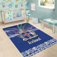 Iceland Area Rug Icelandic Landscape Northern Lights