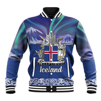 Iceland Baseball Jacket Icelandic Landscape Northern Lights