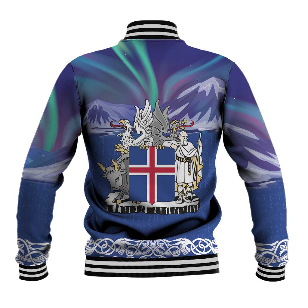 Iceland Baseball Jacket Icelandic Landscape Northern Lights