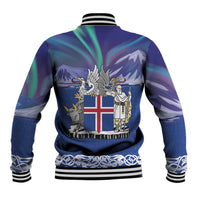 Iceland Baseball Jacket Icelandic Landscape Northern Lights