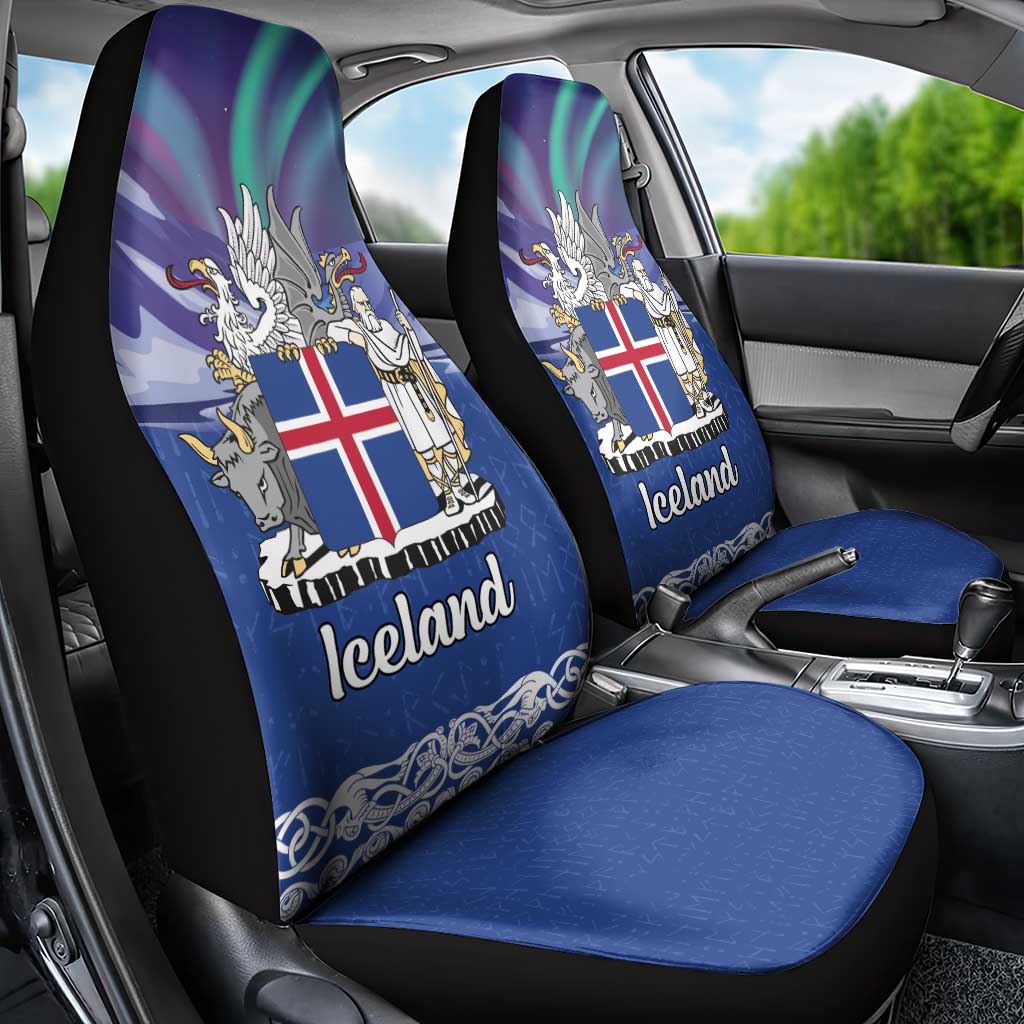 Iceland Car Seat Cover Icelandic Landscape Northern Lights