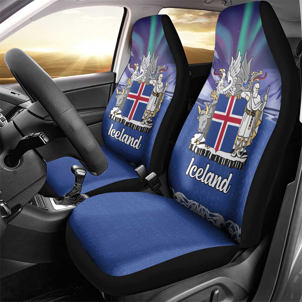 Iceland Car Seat Cover Icelandic Landscape Northern Lights