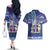 Iceland Couples Matching Off The Shoulder Long Sleeve Dress and Hawaiian Shirt Icelandic Landscape Northern Lights