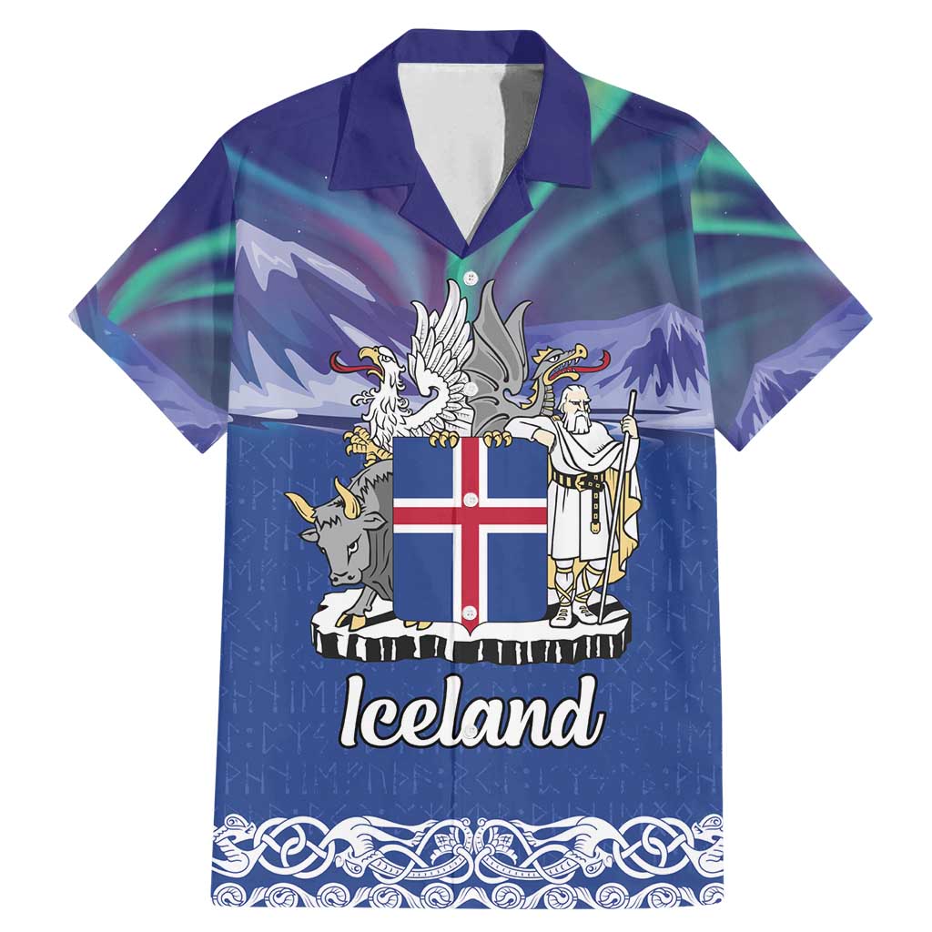 Iceland Family Matching Mermaid Dress and Hawaiian Shirt Icelandic Landscape Northern Lights