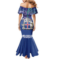 Iceland Family Matching Mermaid Dress and Hawaiian Shirt Icelandic Landscape Northern Lights