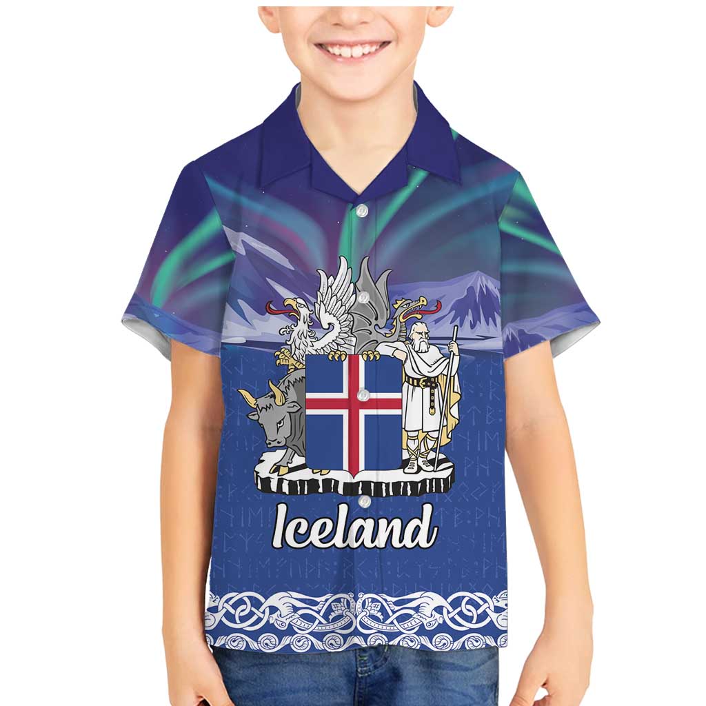 Iceland Family Matching Mermaid Dress and Hawaiian Shirt Icelandic Landscape Northern Lights
