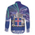 Iceland Family Matching Off Shoulder Short Dress and Hawaiian Shirt Icelandic Landscape Northern Lights