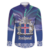 Iceland Family Matching Puletasi and Hawaiian Shirt Icelandic Landscape Northern Lights