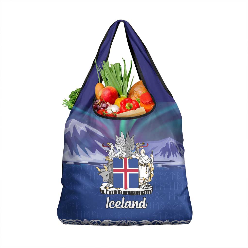 Iceland Grocery Bag Icelandic Landscape Northern Lights