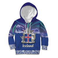 Iceland Kid Hoodie Icelandic Landscape Northern Lights