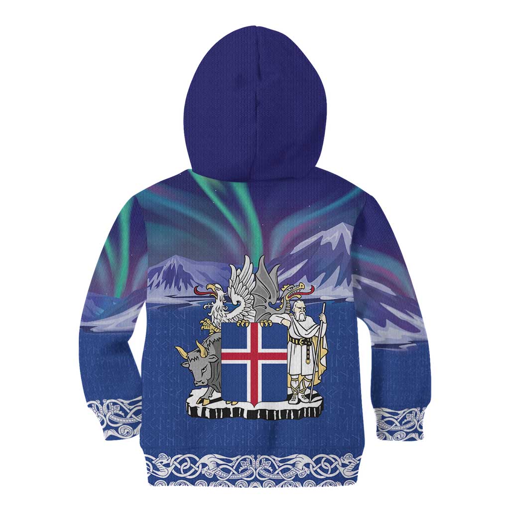 Iceland Kid Hoodie Icelandic Landscape Northern Lights
