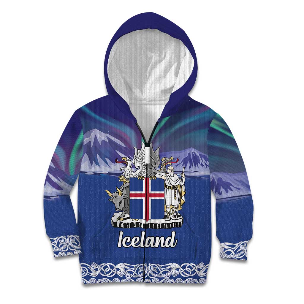 Iceland Kid Hoodie Icelandic Landscape Northern Lights
