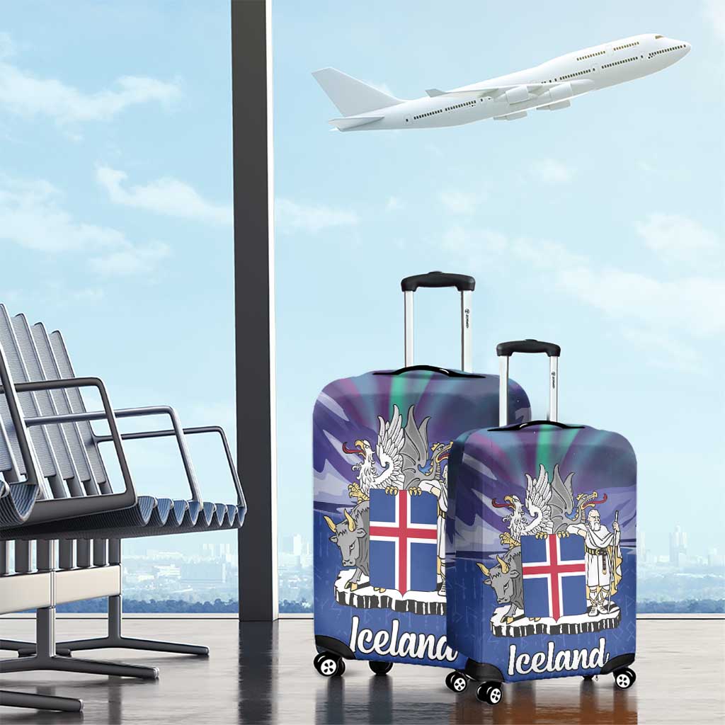 Iceland Luggage Cover Icelandic Landscape Northern Lights