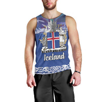Iceland Men Tank Top Icelandic Landscape Northern Lights