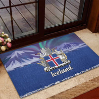 Iceland Rubber Doormat Icelandic Landscape Northern Lights