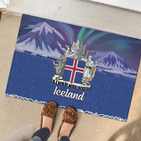 Iceland Rubber Doormat Icelandic Landscape Northern Lights
