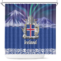 Iceland Shower Curtain Icelandic Landscape Northern Lights