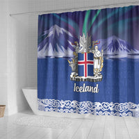 Iceland Shower Curtain Icelandic Landscape Northern Lights
