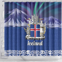Iceland Shower Curtain Icelandic Landscape Northern Lights