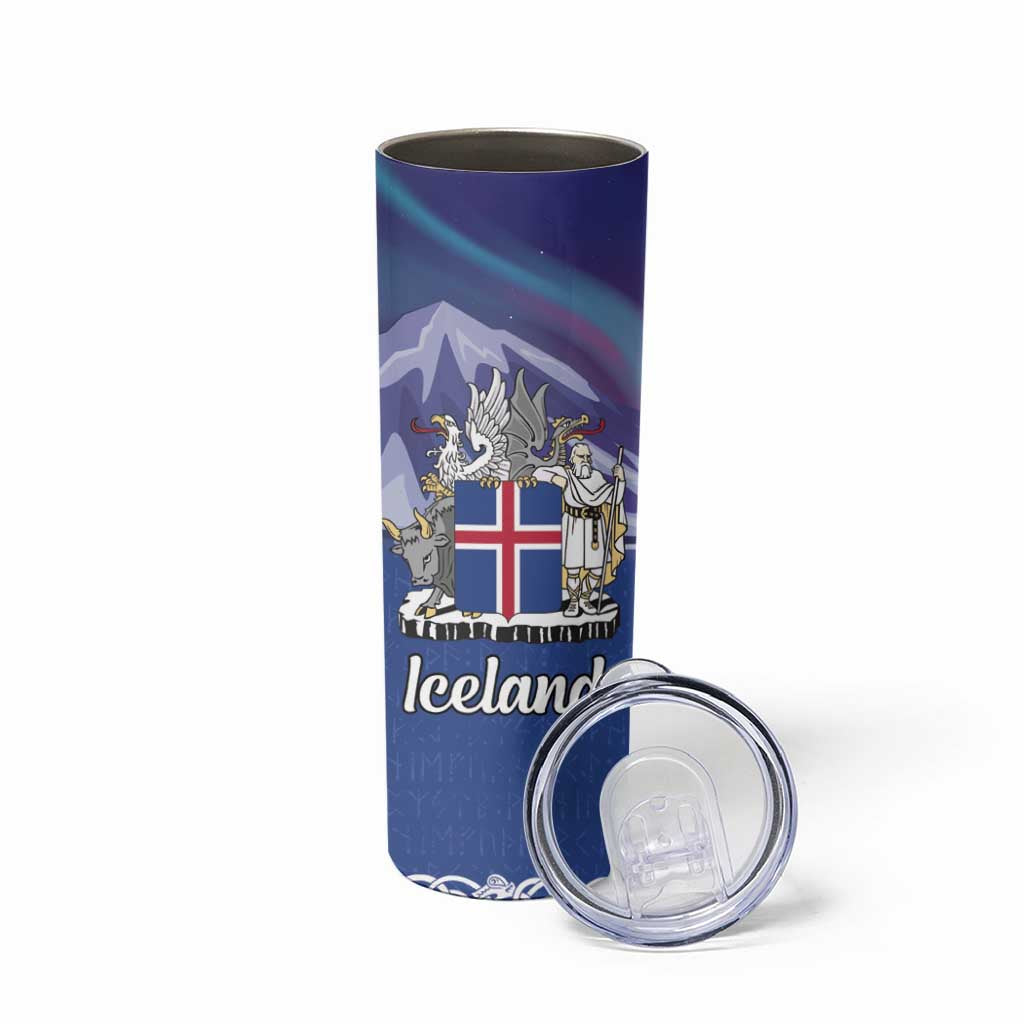 Iceland Skinny Tumbler Icelandic Landscape Northern Lights