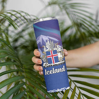 Iceland Skinny Tumbler Icelandic Landscape Northern Lights