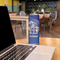 Iceland Skinny Tumbler Icelandic Landscape Northern Lights