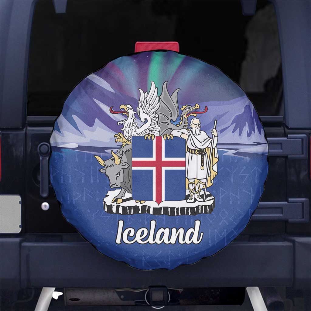 Iceland Spare Tire Cover Icelandic Landscape Northern Lights