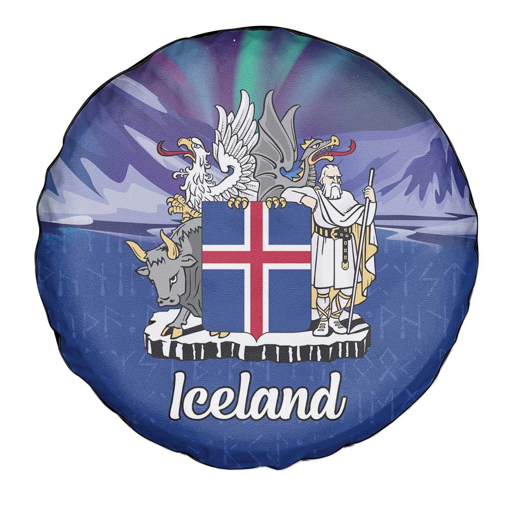 Iceland Spare Tire Cover Icelandic Landscape Northern Lights